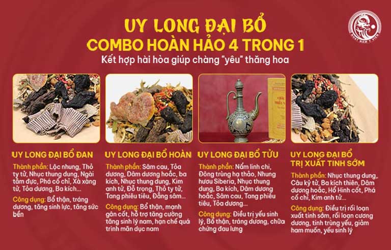 4 bài thuốc nhỏ trong Uy Long Đại Bổ