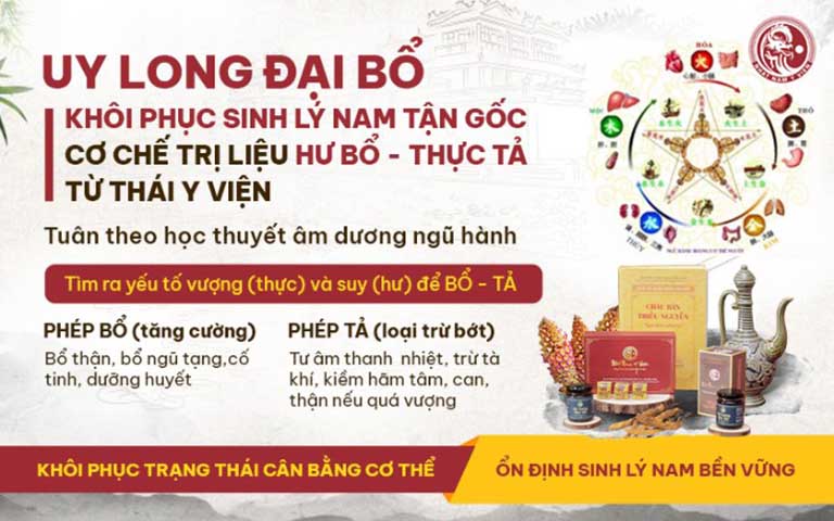 Cơ chế khắc phục yếu sinh lý của bài thuốc Uy Long Đại Bổ